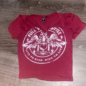 Make an offer!! Cropped Windsor Maroon Top. Super flattering Cute top.